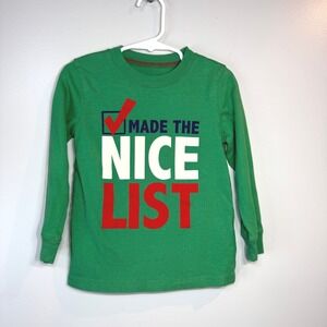Carters Christmas Long Sleeve Shirt Size 3T Holiday Santas List Winter Festive